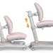 Комплект Mealux Hamilton Multicolor WG/BL (BD-680 WG/BL + Y-508 KBL - столешница белая / ножки мультиколор, обивка кресла голубая