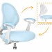 Детское кресло ErgoKids Mio Air BL Y-400 BL (arm) - обивка голубая однотонная