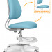 Комплект парта Ergokids TH-330 W/Z + кресло Y-507 KBL столешница белая, накладки на ножках светло голубые