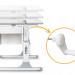 Детский стол Mealux Hamilton Multicolor WG (арт. BD-680 WG/MC + надстройка) - столешница белая / накладки на ножках серые