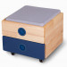 Детский стол Mealux Oxford Wood PN с ящиком (арт. BD-920 Wood PN с ящиком) - столешница дерево / накладки розовые