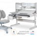 Комплект Mealux Evo парта Florida Multicolor G + кресло Onyx G (EVO-52 W + G MC + Y 110 G) - стол+кресло / столешница белая, накладки серые