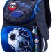 Школьный ранец SkyName 2068 Футбол синий/черный + часы