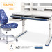 Комплект стол Mealux Montreal BD-670 W/MC + кресло Match Y-528 F синяя с мячиками