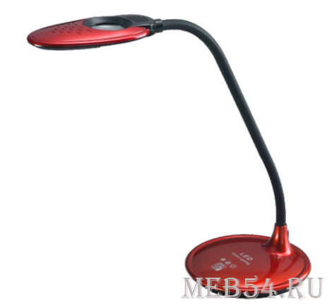 Настольная лампа Gerhort BL1208А RED с лупой, светодиодная LED на подставке красная