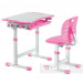 Комплект парта и стул FunDesk Piccolino III Pink розовый