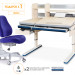 Комплект стол Mealux Montreal BD-670 TG/MC + кресло Match Y-528 SB синее