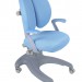 Детское кресло FunDesk Solerte Grey с фиксированными подлокотниками + c голубой чехол