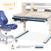Комплект стол Mealux Montreal BD-670 TG/MC + кресло Match Y-528 F синяя с мячиками