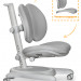 Комплект Mealux Vancouver Multicolor (BD-620 W/MC + Y-510 G) - столешница белая / ножки мультиколор, обивка кресла серая