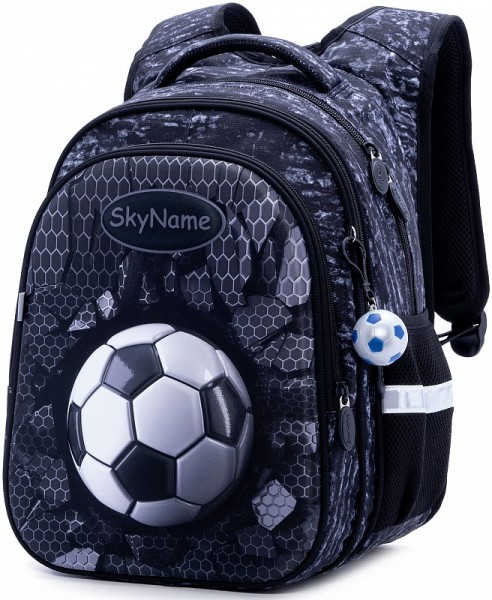 Школьный рюкзак SkyName R1-017 Футбол черный+брелок 