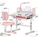 Комплект мебели Mealux EVO (столик+стульчик+лампа) BD-24 PN - столешница белая / пластик розовый