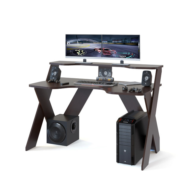 Игровой компьютерный стол КСТ-117 венге