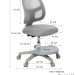 Детское кресло RIFFORMA-22 серый с подставкой для ног