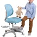 Детское кресло RIFFORMA-22 голубой с подставкой для ног