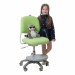 Детское кресло RIFFORMA-15 зеленый с подставкой для ног