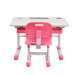 Комплект парта + стул Fundesk Littonia Pink-w + лампа