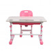 Комплект парта + стул Fundesk Littonia Pink-w + лампа
