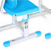 Комплект ErgoKids (стол+стул) Evo-07 Ergo Blue (арт. Evo-07 Ergo BL) - столешница белая / цвет пластика голубой