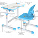 Комплект ErgoKids (стол+стул) Evo-07 Ergo Blue (арт. Evo-07 Ergo BL) - столешница белая / цвет пластика голубой