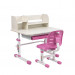Комплект парта + стул трансформеры Fundesk Carezza Pink-w