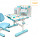 Комплект мебели (столик + стульчик + полка) Mealux EVO Panda blue BD-28 BL голубой