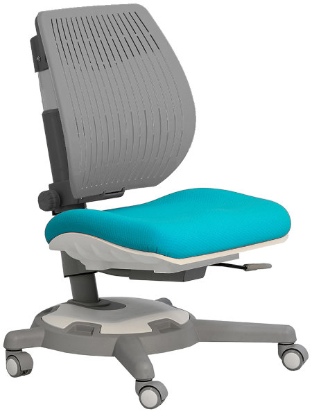 Детское кресло Comf-Pro Ultraback голубое с серой спинкой