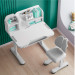 Комплект мебели (столик + стульчик + полка) Mealux EVO Panda grey BD-28 G серый