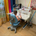 Детский стол Mealux Oxford Max BL (BD-930 Max BL) - столешница белая / накладки синие