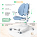 Детское кресло ErgoKids Clever Duo Dark Blue (Y-116 DB) - обивка темно-синяя
