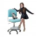 Детское кресло Holto-15 голубой с подставкой для ног