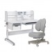 Комплект растущей мебели: парта FunDesk Libro Grey + кресло Contento Grey серое