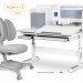 Комплект Mealux Winnipeg Multicolor (BD-630 WG + Y 115 G) стол + кресло / столешница белая, накладки серые