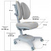 Комплект Mealux Winnipeg Multicolor (BD-630 WG + Y 115 G) стол + кресло / столешница белая, накладки серые