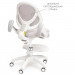 Детское кресло Holto-37 серый с подставкой для ног + подлокотники
