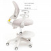 Детское кресло Holto-37 серый с подставкой для ног + подлокотники