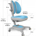 Детское кресло Mealux Onyx DUO Y-115 BLG - обивка голубая однотонная с серой каймой
