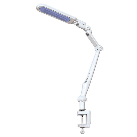 Настольная лампа GERHORT BL1107 WHITE светодиодная LED белая на струбцине