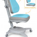 Детское кресло Mealux Onyx Y-110 BLG + чехол - обивка голубая с серыми вставками