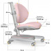 Комплект Mealux Hamilton Multicolor WG/PN (BD-680 WG/PN + Y-508 KP) - столешница белая / ножки мультиколор, обивка кресла розовая