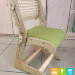 Детский растущий стул Trifecta-M Birch/Sandy, береза лак + зеленая ткань
