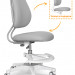 Комплект парта Ergokids TH-330 Grey + кресло Y-507 KG столешница белая, накладки на ножках серые