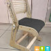 Детский растущий стул Trifecta-М Birch/Dark, береза лак + темный графит ткань
