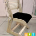 Детский растущий стул Trifecta-М Birch/black, береза лак + черная ткань