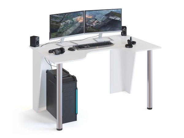 Игровой компьютерный стол КСТ-18 белый