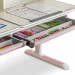 Детский стол Mealux Winnipeg Multicolor BD-630 WG + PN Multicolor столешница белая / ножки белые накладки белые + розовые