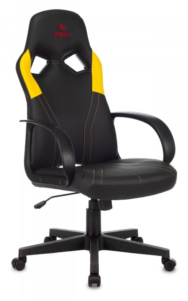 Кресло игровое Zombie RUNNER YELLOW черный/желтый искусственная кожа крестовина пластик