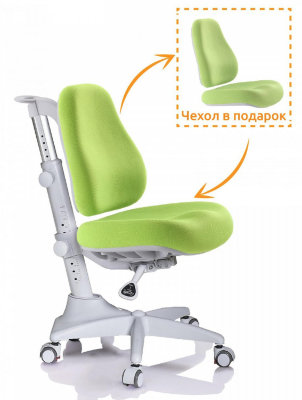 Детское кресло Mealux Match Y-528 KZ / Grey base - основание серое / обивка зеленая однотонная