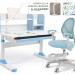 Комплект парта Ergokids TH-330-1 Blue + кресло Ergokids Mio Air (TH-330-1 W/BL + Y-400 BL (arm))