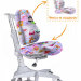Детское кресло Mealux Match Y-528 GL / Grey base - основание серое / обивка фиолетовая с девочками